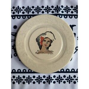 White Studio Porcelain Ceramic 8-inch Decorative Plate‎ Caucasus Mts Georgia